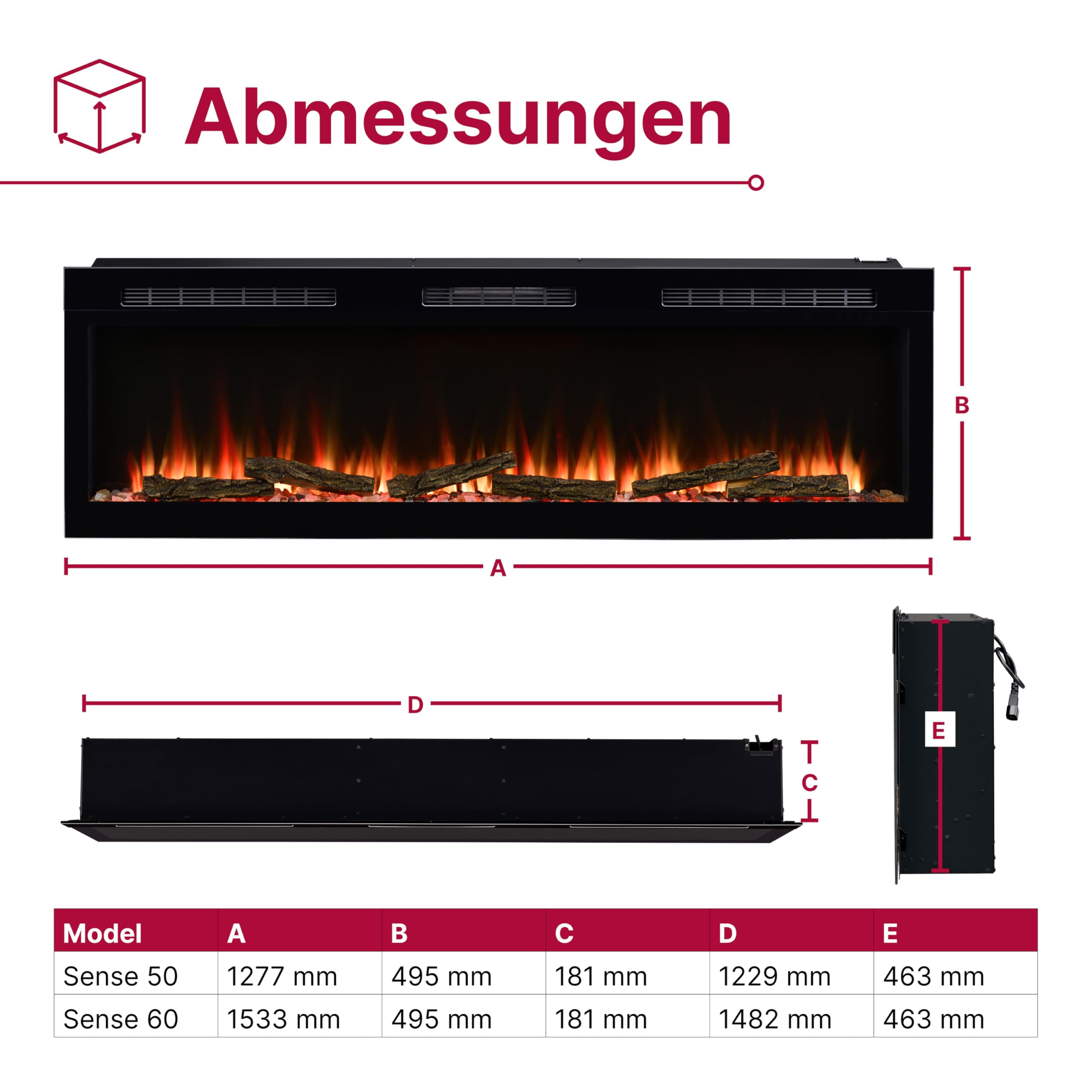 dimplex-sense-50-optiflame-wandkamin-50-zoll-2kw image 4