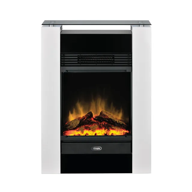 dimplex-gisella-elektrokamin-wei-freistehend-mit-heizung image 1