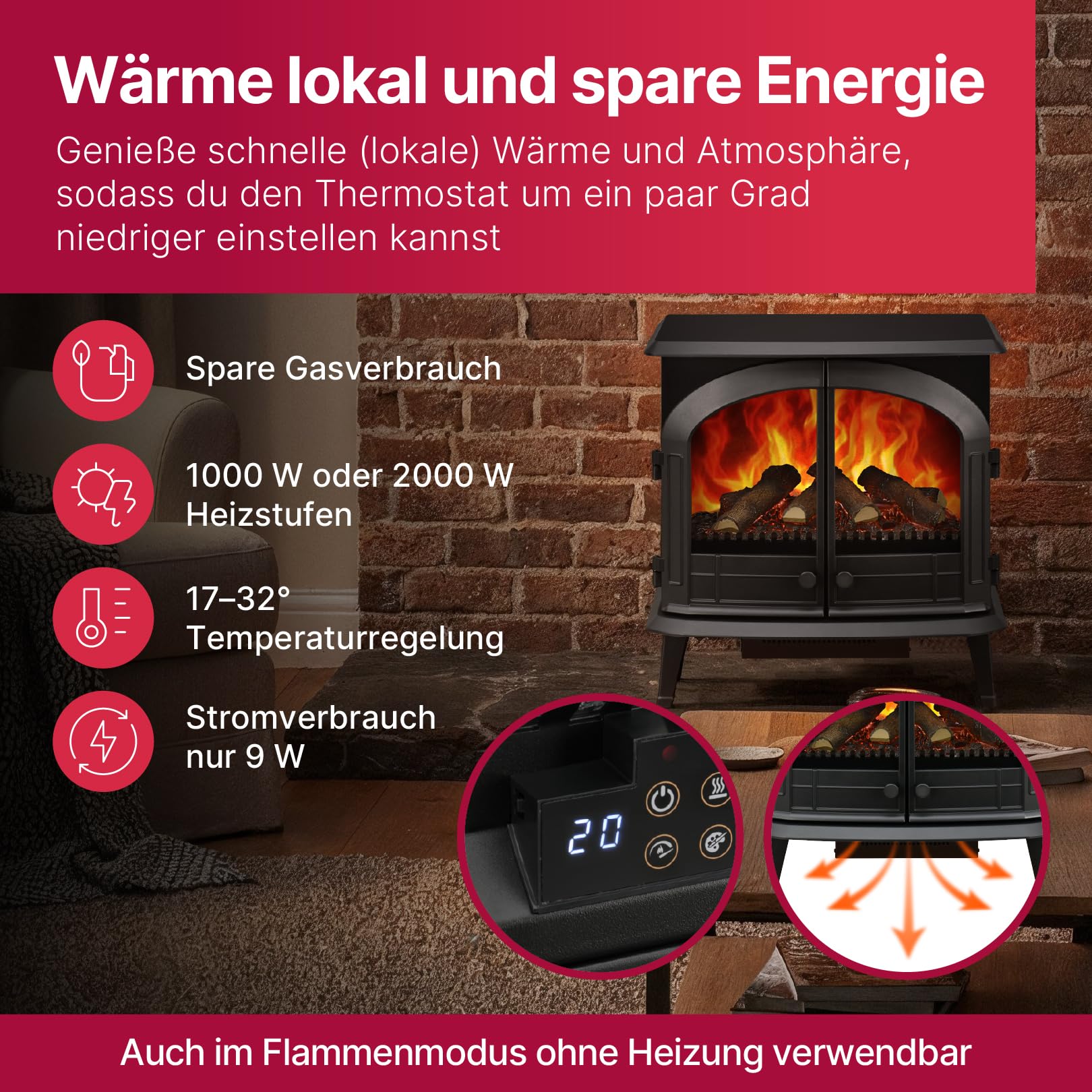 dimplex-emberly-optiflame-elektrokamin-mit-heizung-2kw image 2