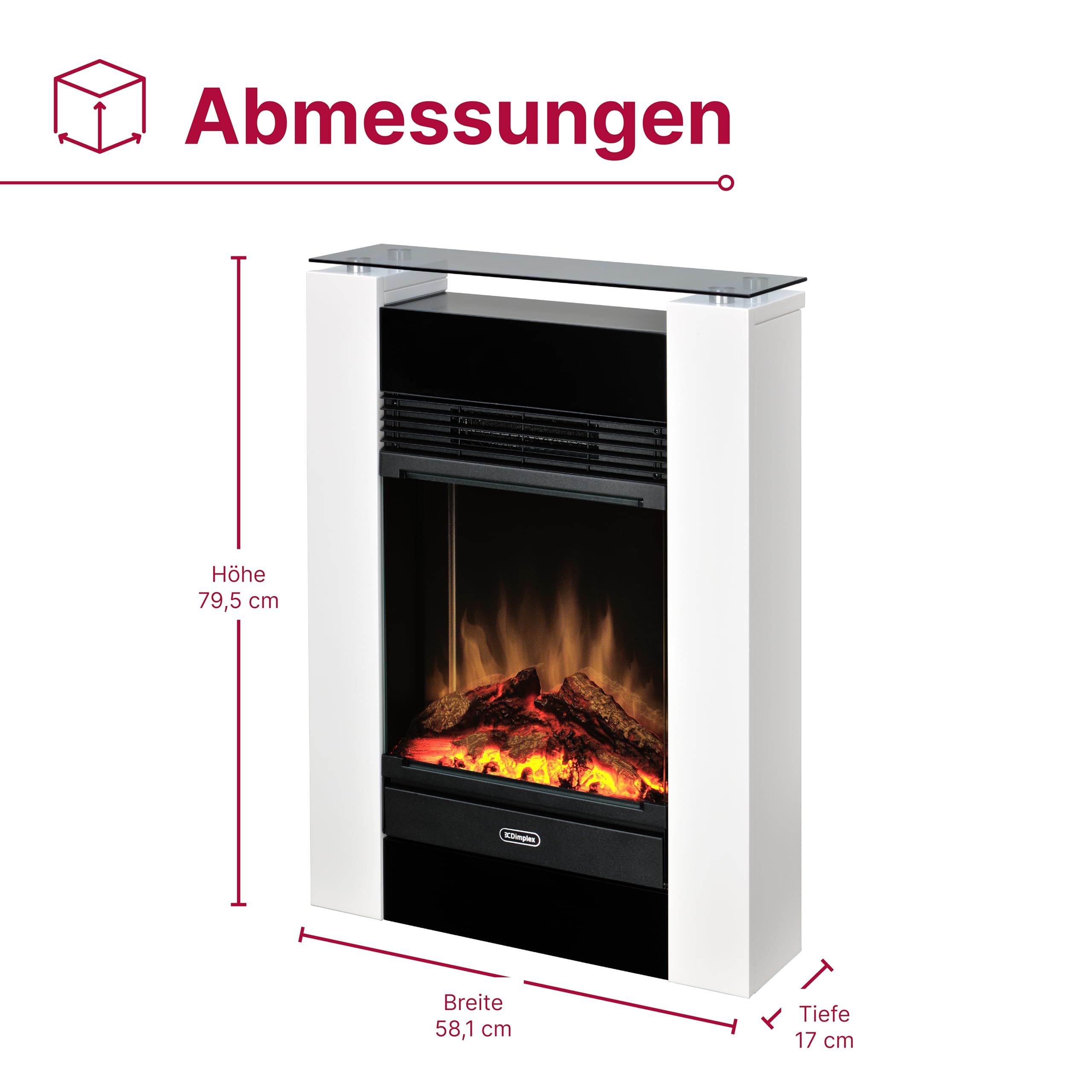 dimplex-gisella-elektrokamin-wei-freistehend-mit-heizung image 8