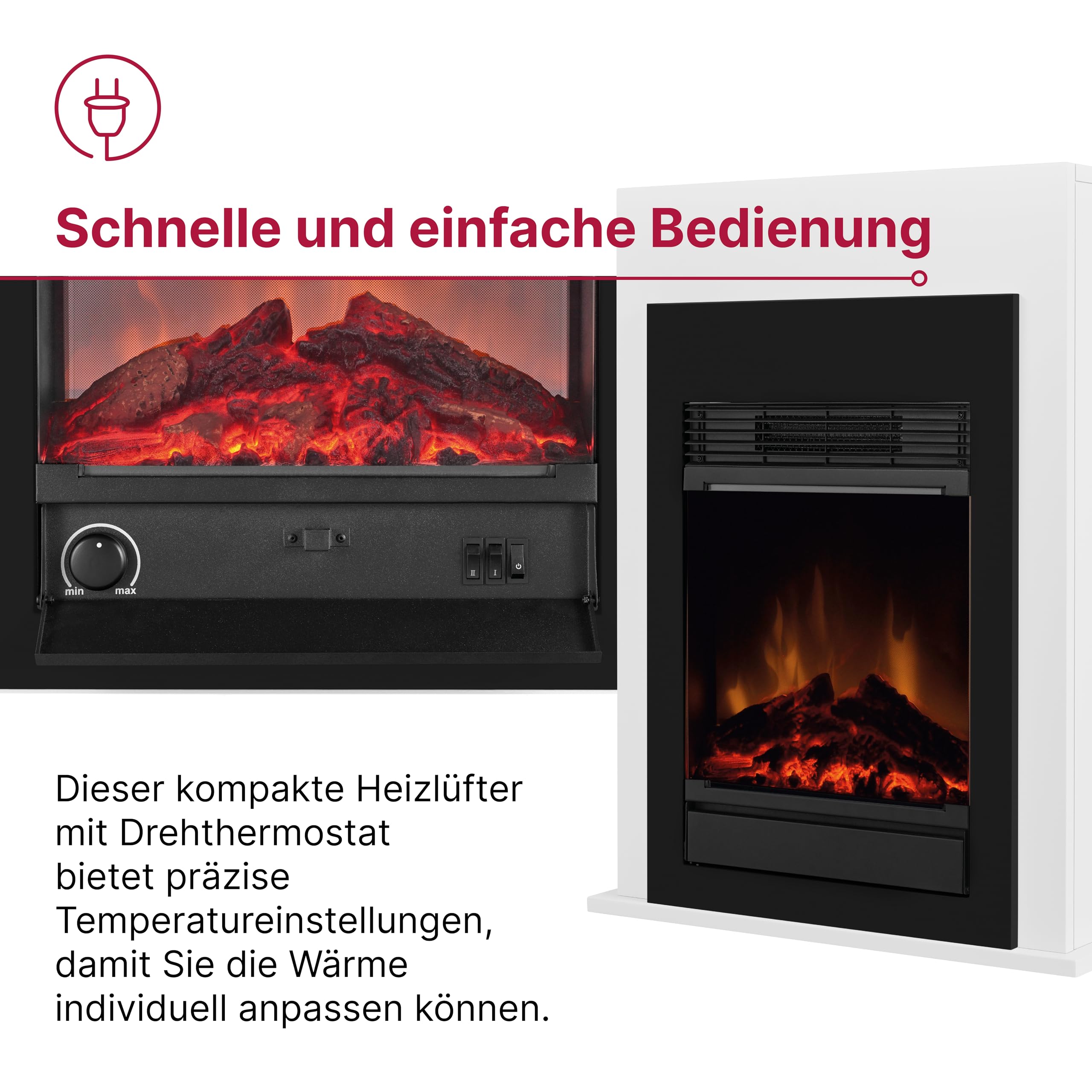 dimplex-optiflame-bellini-black-elektrokamin-mit-heizung-1500w image 6