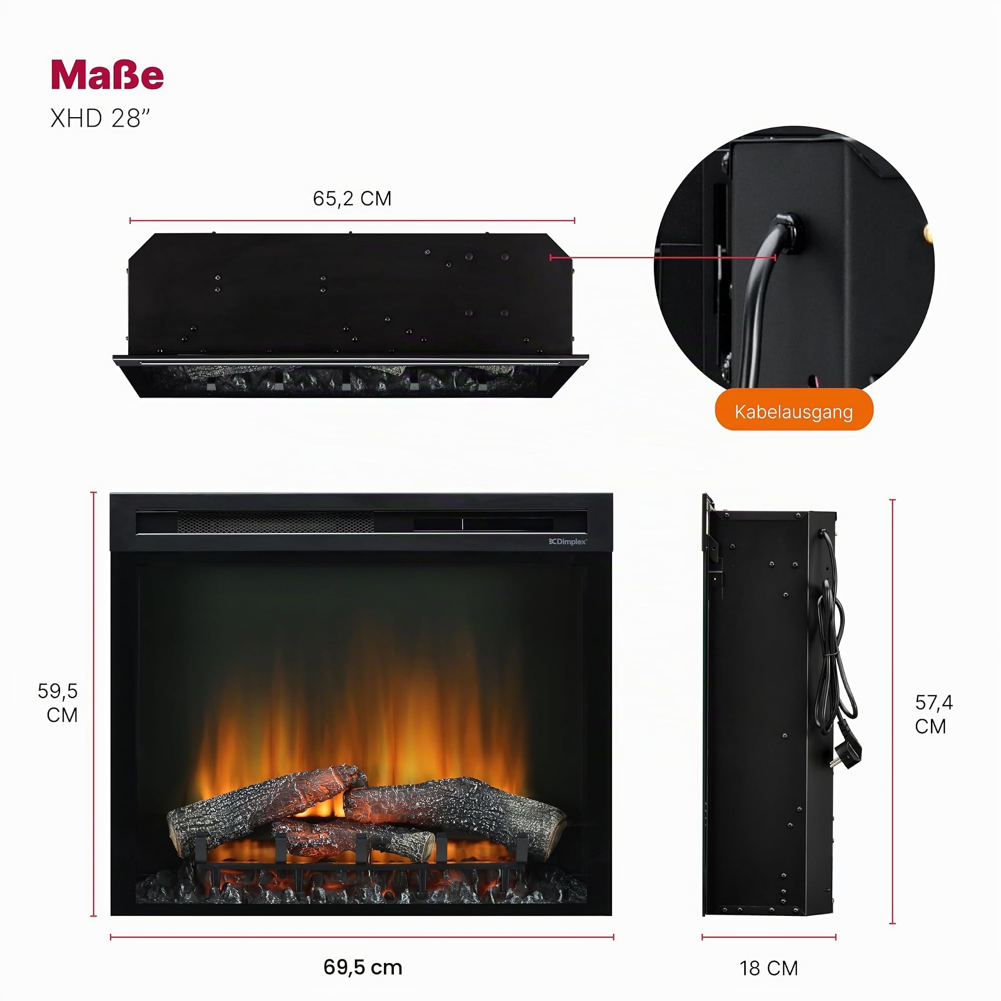 dimplex-xhd-28-elektrokamin-einsatz-einbau-1400w-optiflame image 3