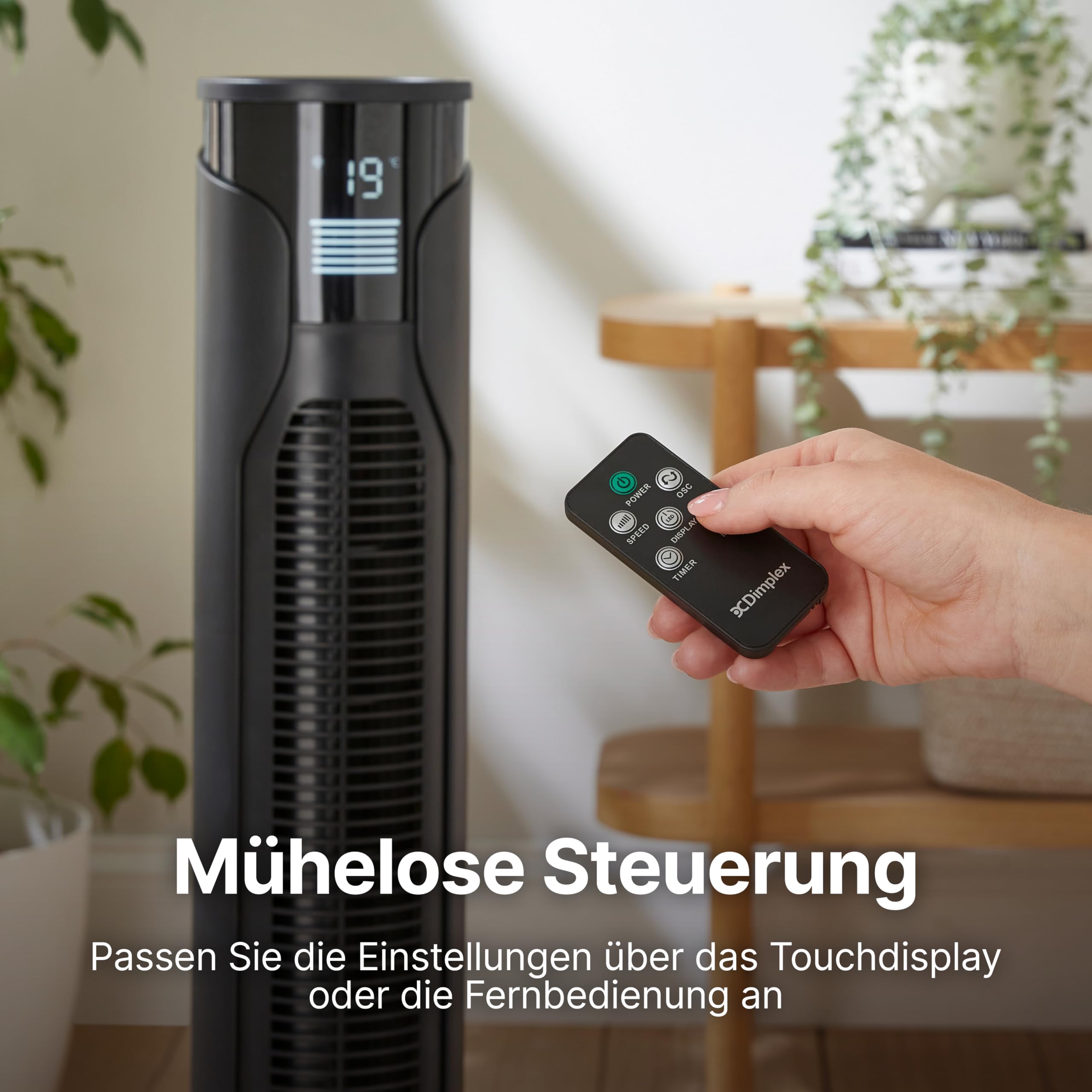 dimplex-tower-fan-turmventilator-anthrazit-mit-fernbedienung image 2