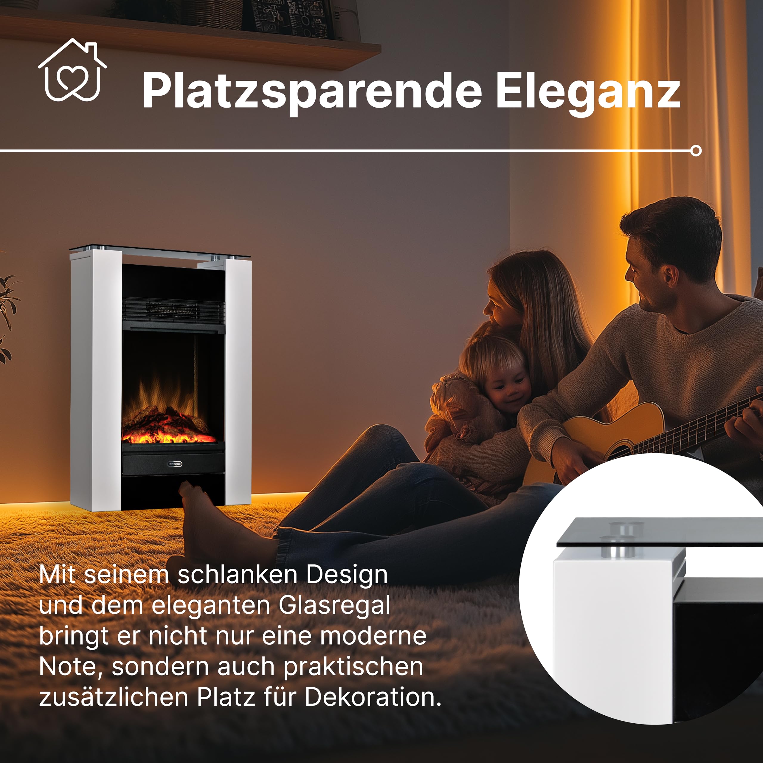 dimplex-gisella-elektrokamin-wei-freistehend-mit-heizung image 4