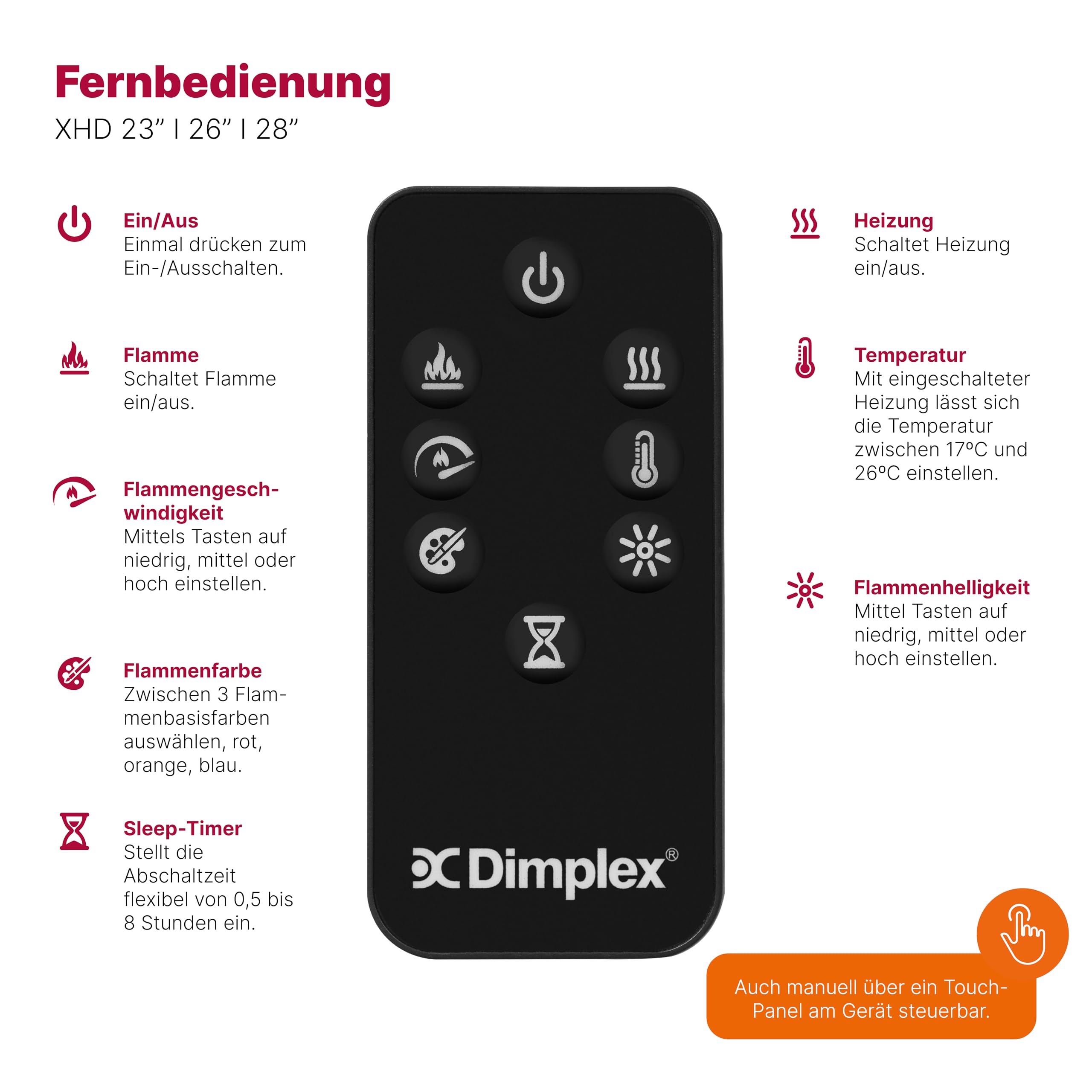dimplex-xhd-28-elektrokamin-einsatz-einbau-1400w-optiflame image 6