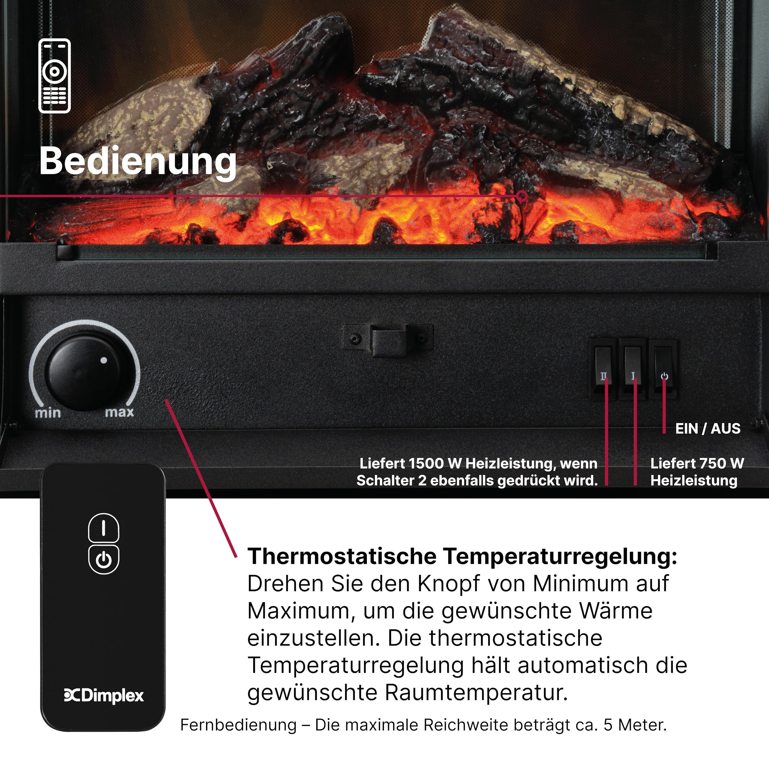 dimplex-gisella-elektrokamin-wei-freistehend-mit-heizung image 6